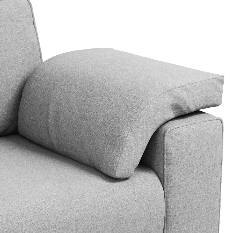 Canapé deux places Gris nuage 180 cm tissu - 7