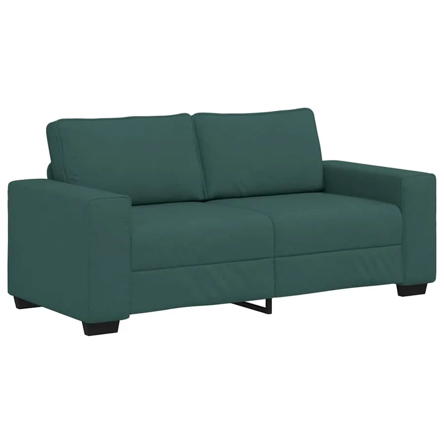 Canapé 2 places vert foncé 180 x 77 x 82 cm en tissu - 2