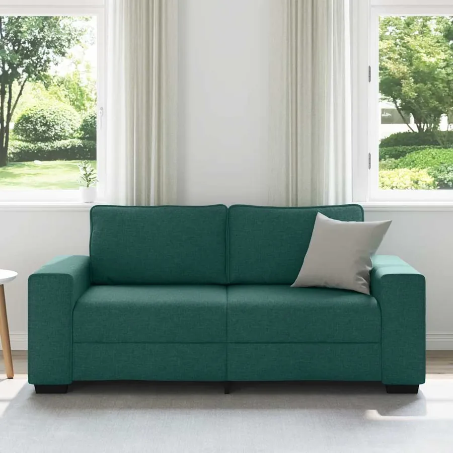 Canapé 2 places vert foncé 180 x 77 x 82 cm en tissu - 3