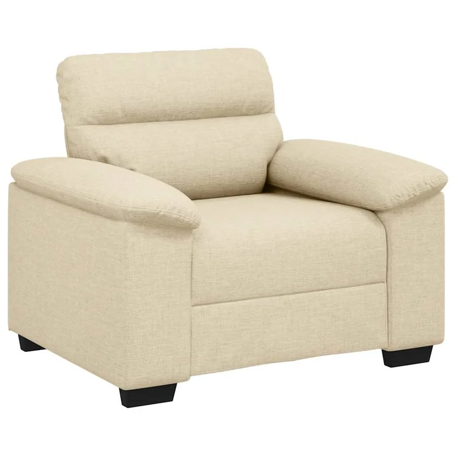 Canapé/Fauteuil crème 100x81x84 cm tissu - 2