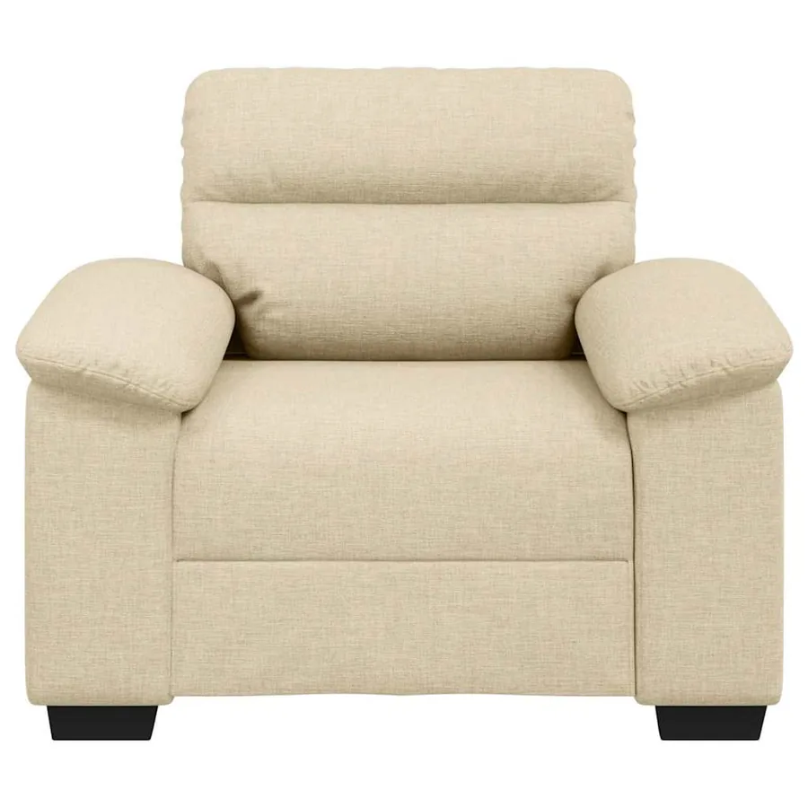 Canapé/Fauteuil crème 100x81x84 cm tissu - 4