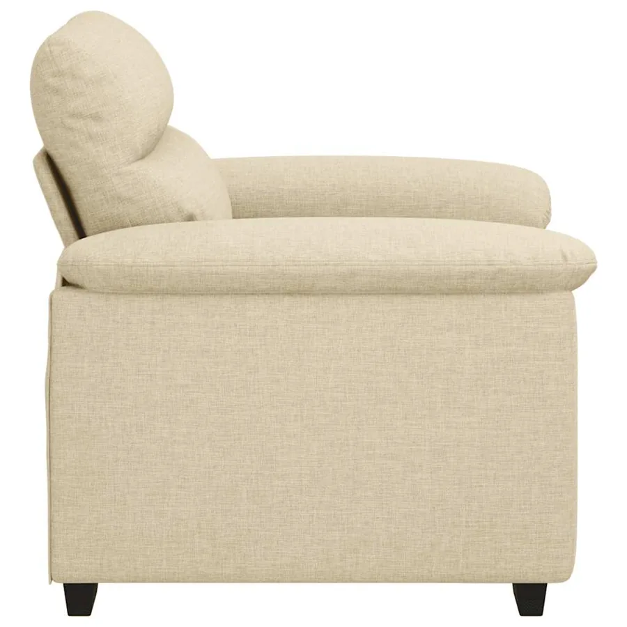 Canapé/Fauteuil crème 100x81x84 cm tissu - 5
