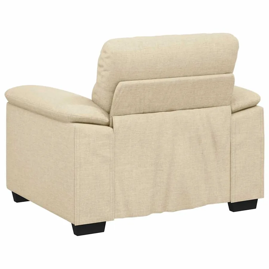 Canapé/Fauteuil crème 100x81x84 cm tissu - 6
