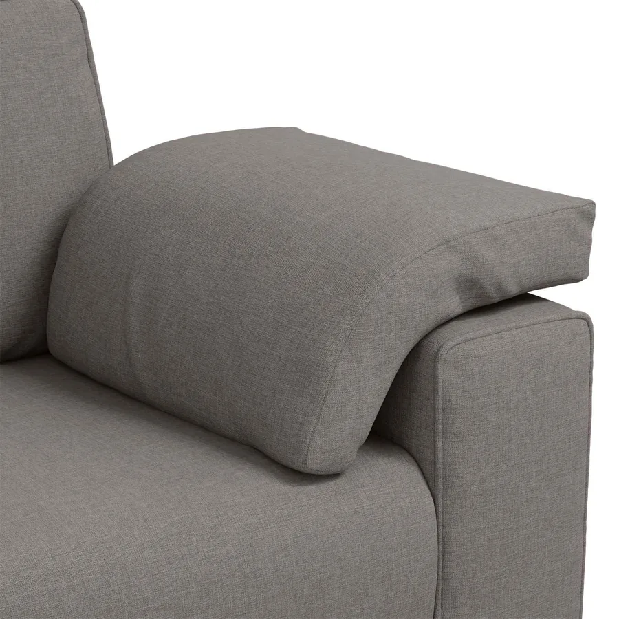 Canapé deux places Taupe 160 cm tissu - 5