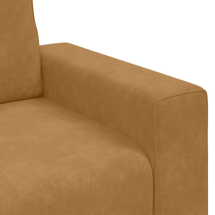 Fauteuil canapé marron 100x77x82 cm velours - 7