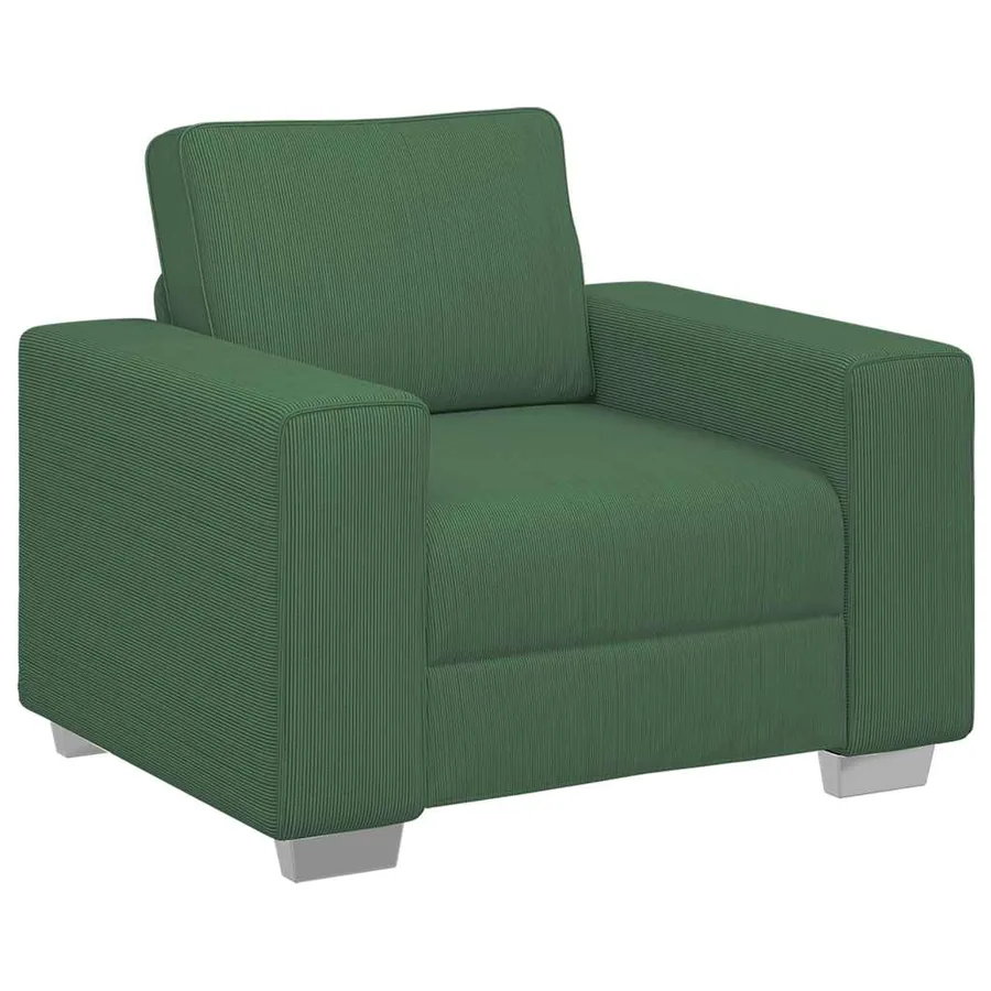 Canapé/Fauteuil vert foncé 100x77x82 cm en tissu velours côtelé - 2