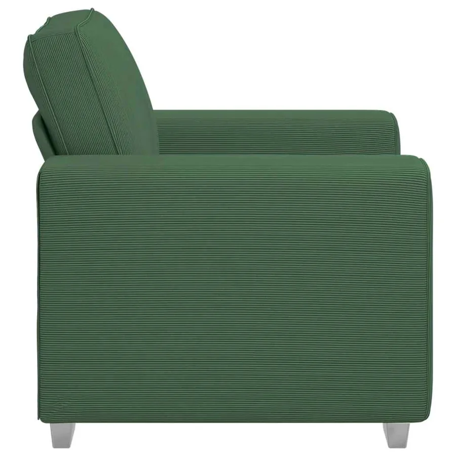 Canapé/Fauteuil vert foncé 100x77x82 cm en tissu velours côtelé - 5