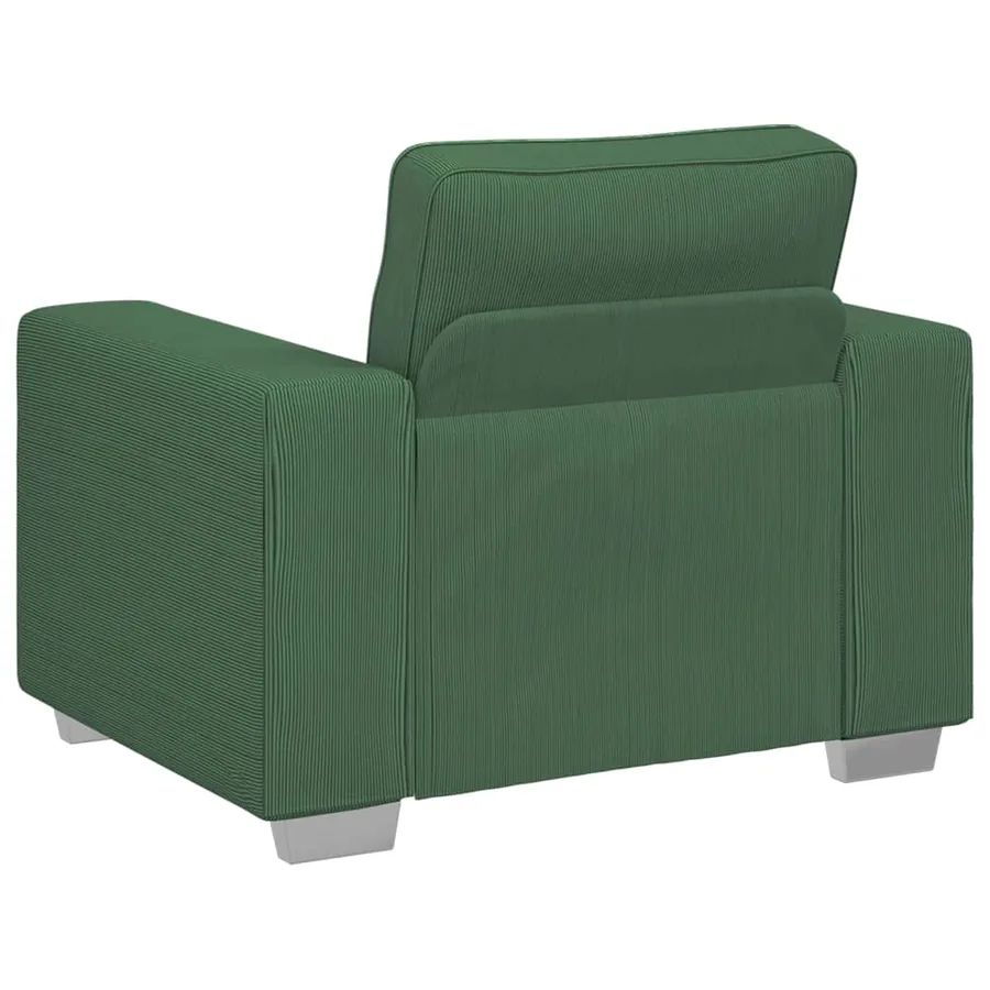 Canapé/Fauteuil vert foncé 100x77x82 cm en tissu velours côtelé - 6