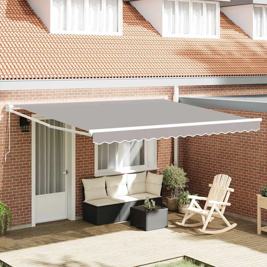 Auvent rétractable Gris clair 400 × 300 cm