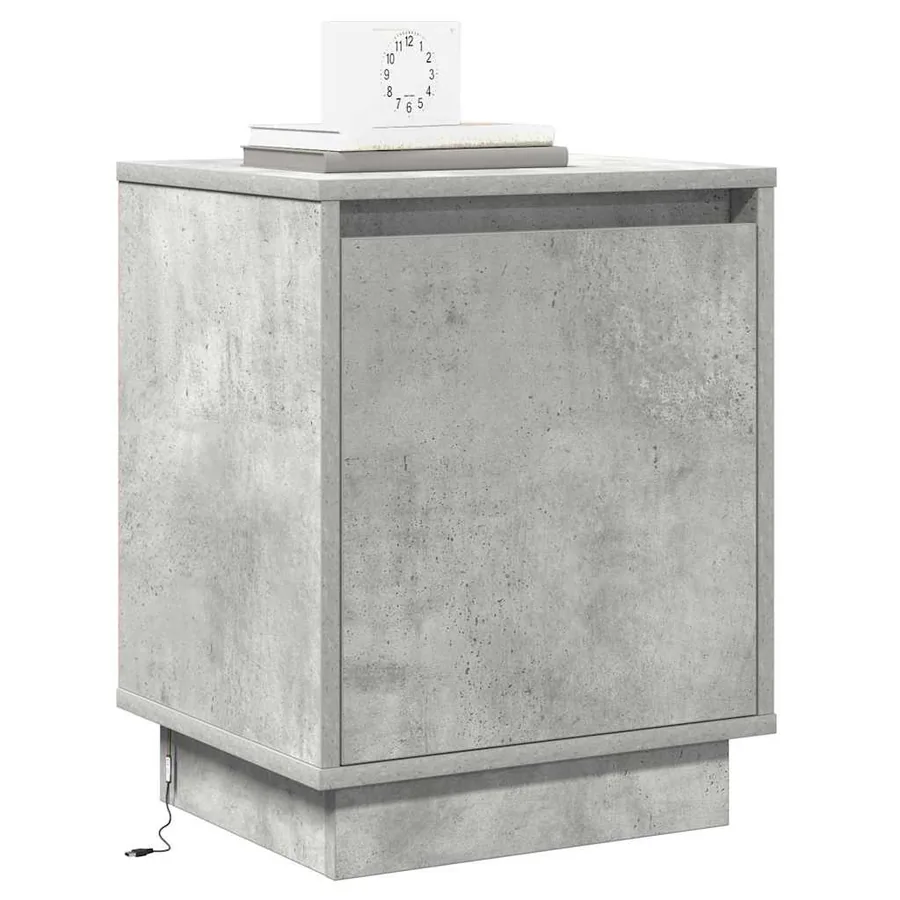 Cabinet de chevet Gris béton 39 x 34,5 x 50 cm - 3