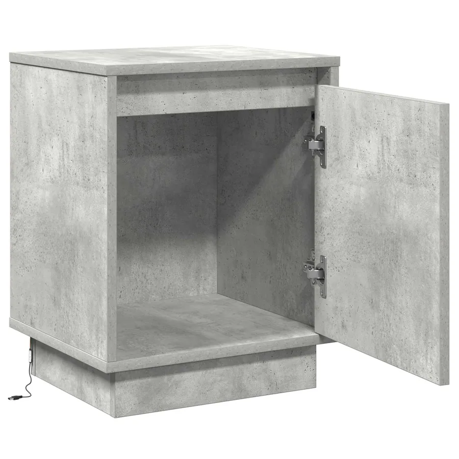 Cabinet de chevet Gris béton 39 x 34,5 x 50 cm - 5