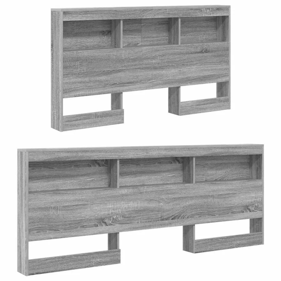 Tête de lit de rangement Gris Sonoma 135 cm Bois d'ingénierie - 5