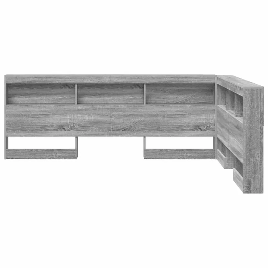Tête de lit de rangement Gris Sonoma 135 cm Bois d'ingénierie - 6
