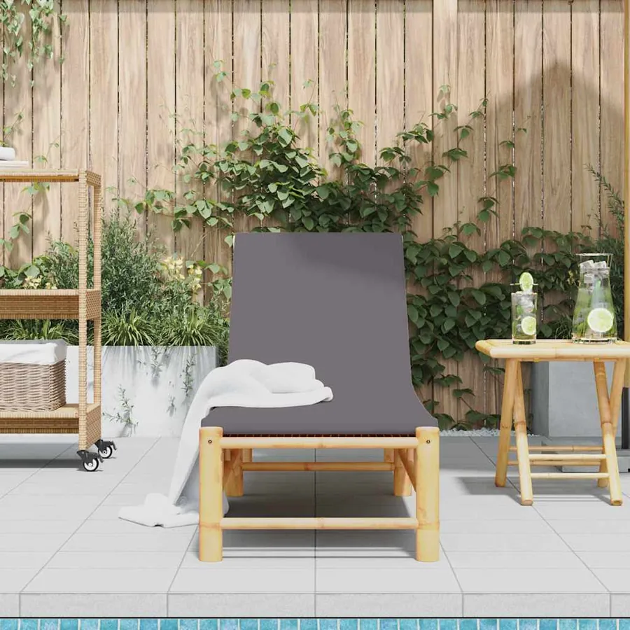 Transat avec coussins 55 x 199 x 30 cm en bambou - 3