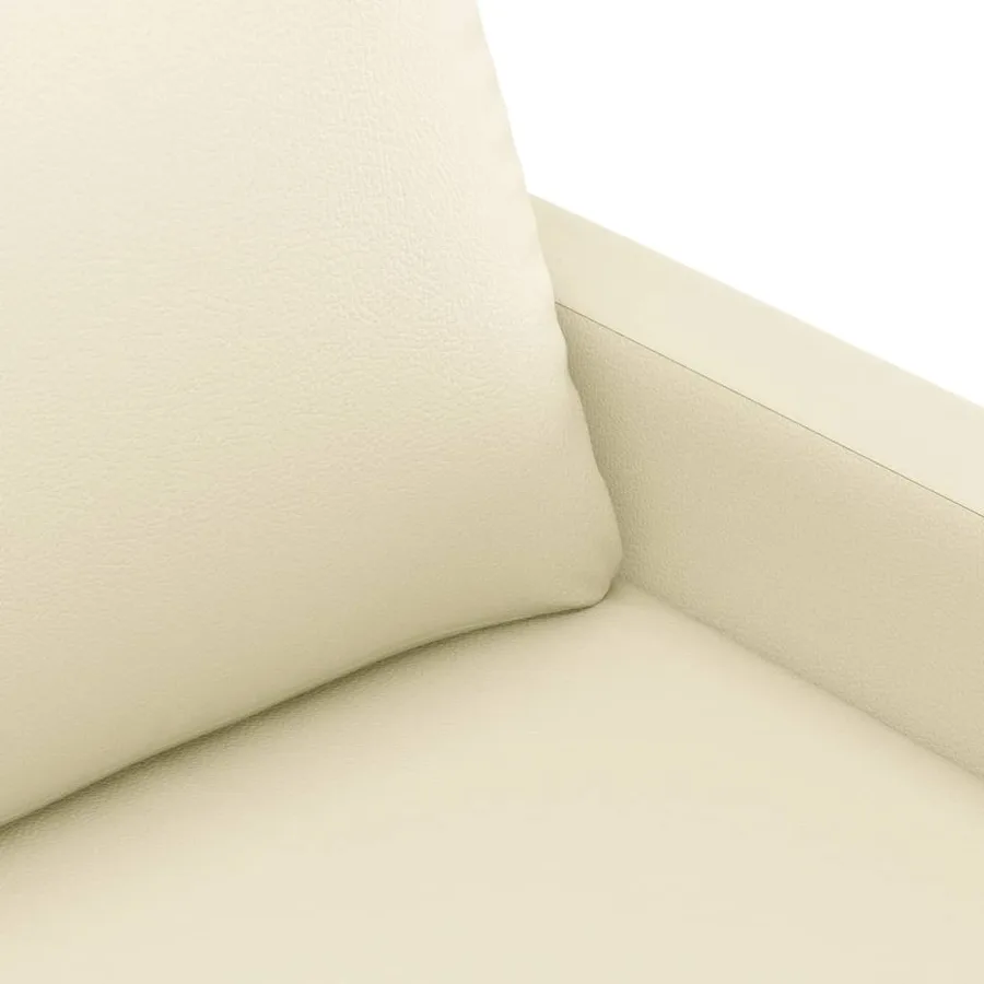 Fauteuil Crème 60 cm Similicuir - 6