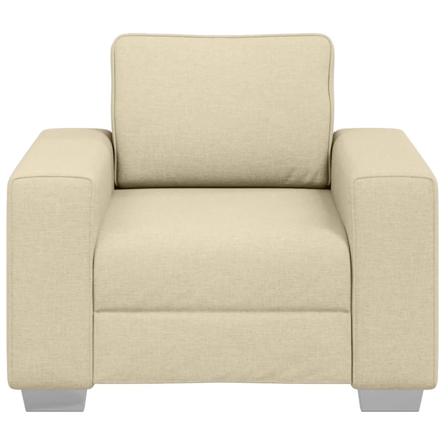 Fauteuil Crème 100 cm tissu - 3