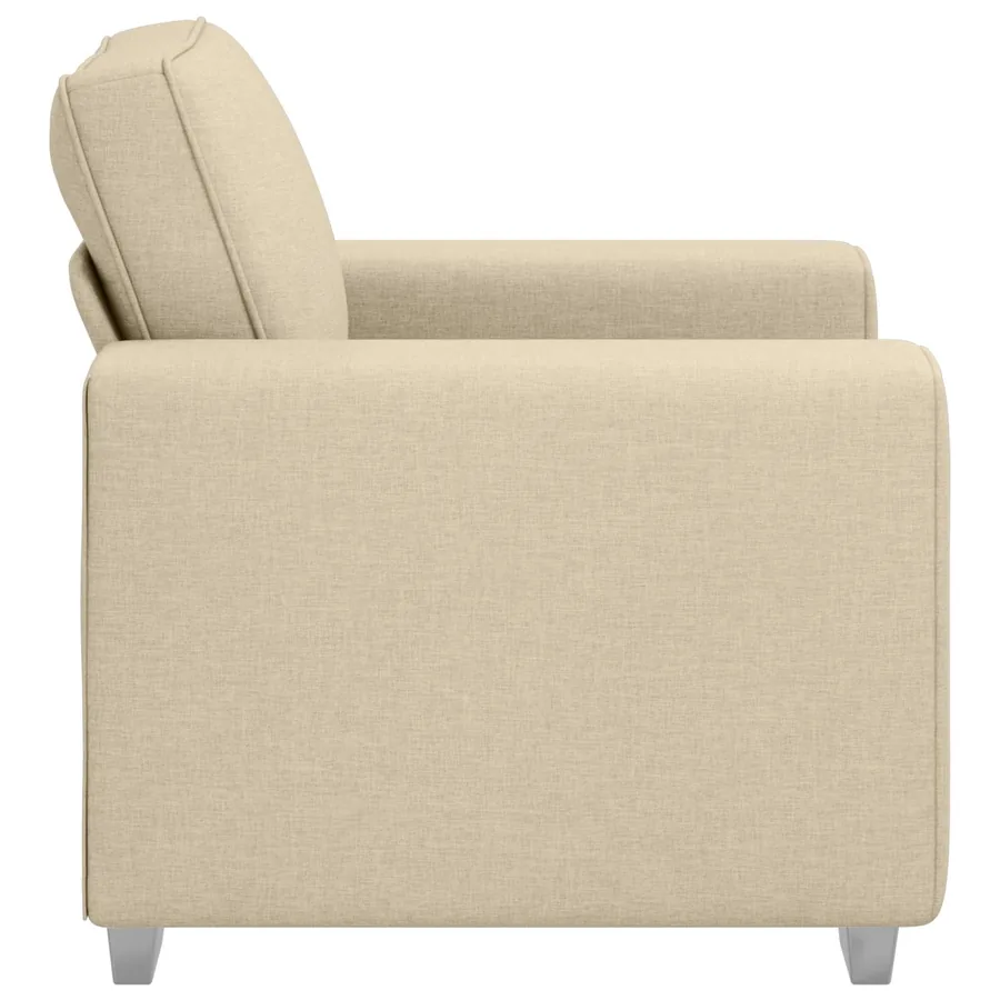 Fauteuil Crème 100 cm tissu - 4