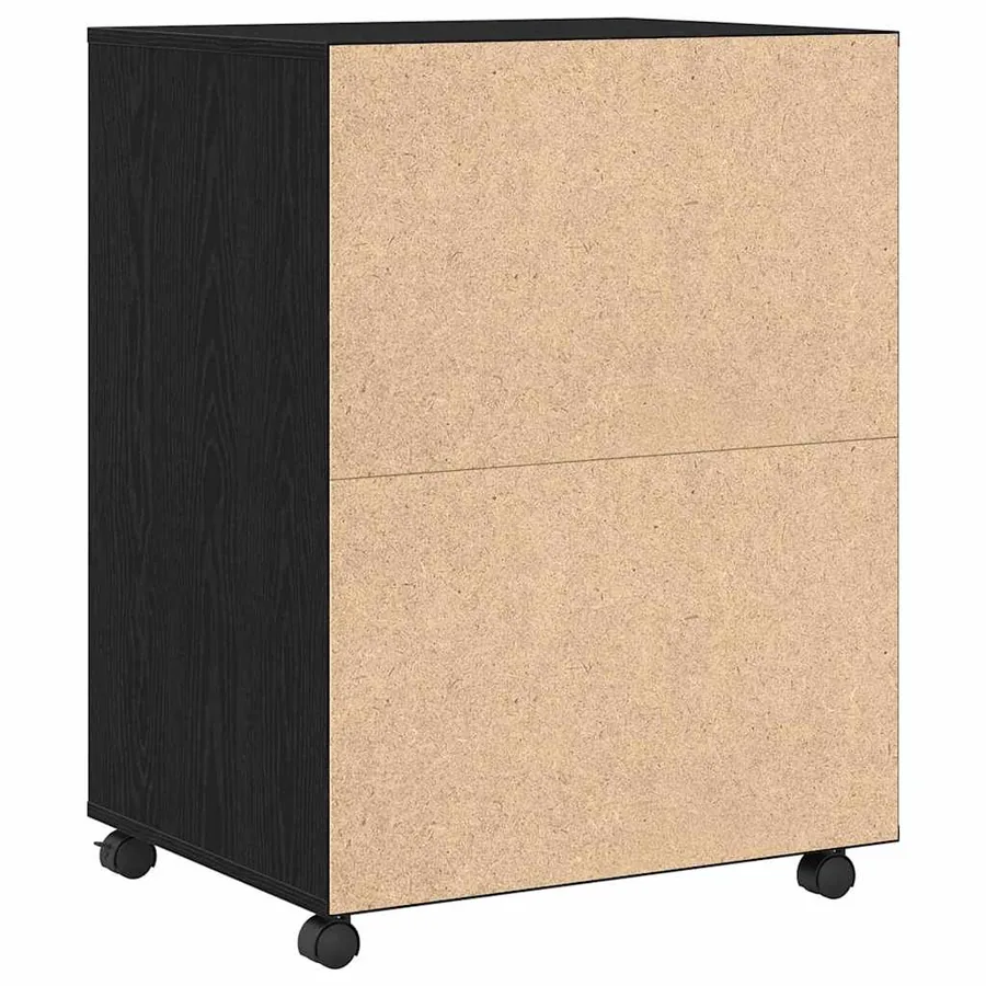 Armoire avec étagère avec roue Chêne noir 60 x 48 x 74,5 cm - 6