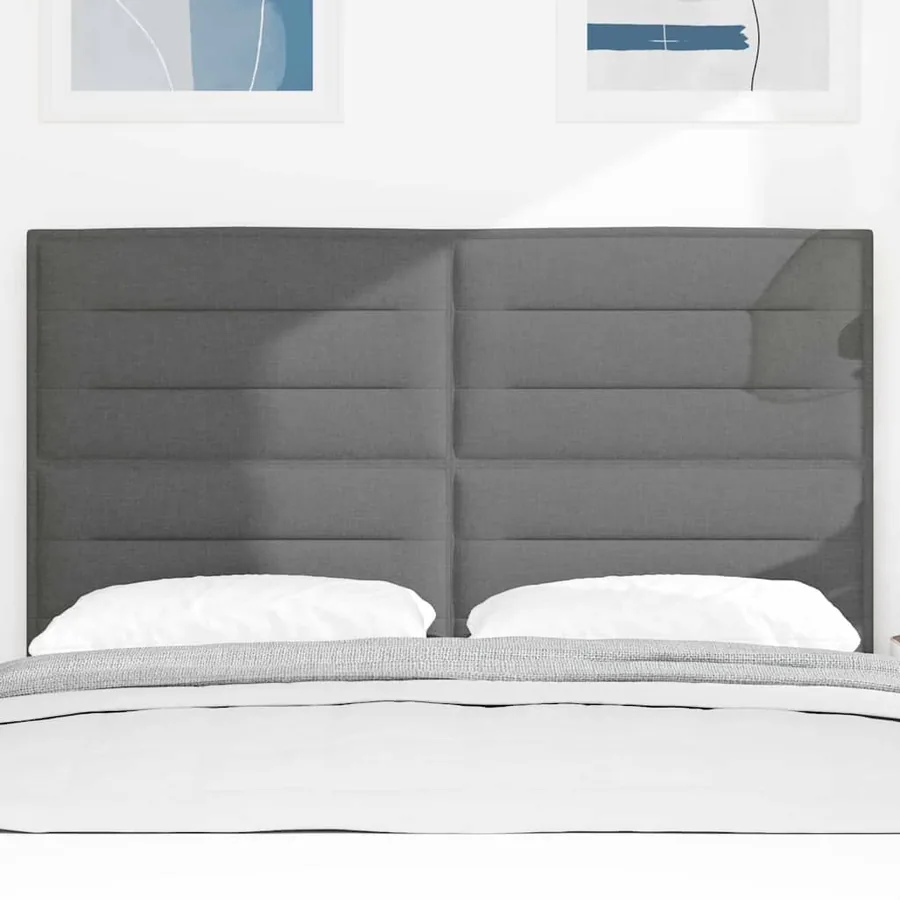 Tête de lit LED avec bandes LED Gris foncé 160 cm tissu - 3