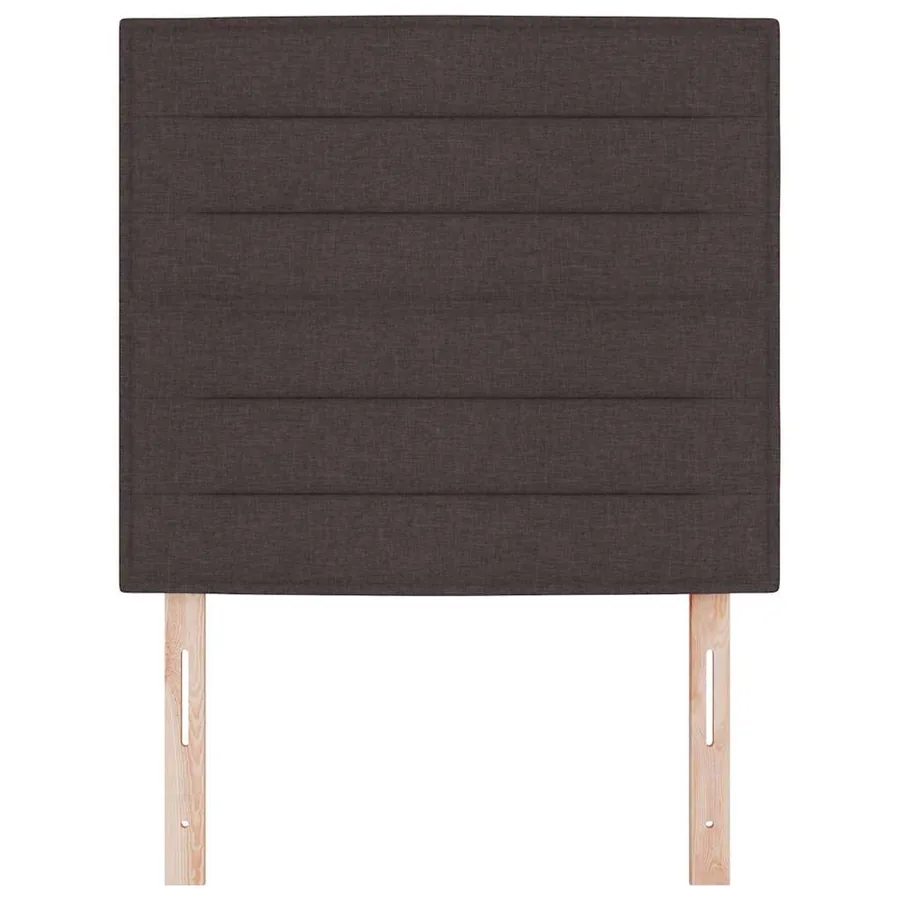 Tête de lit LED avec bandes LED Marron foncé 100 cm tissu - 5