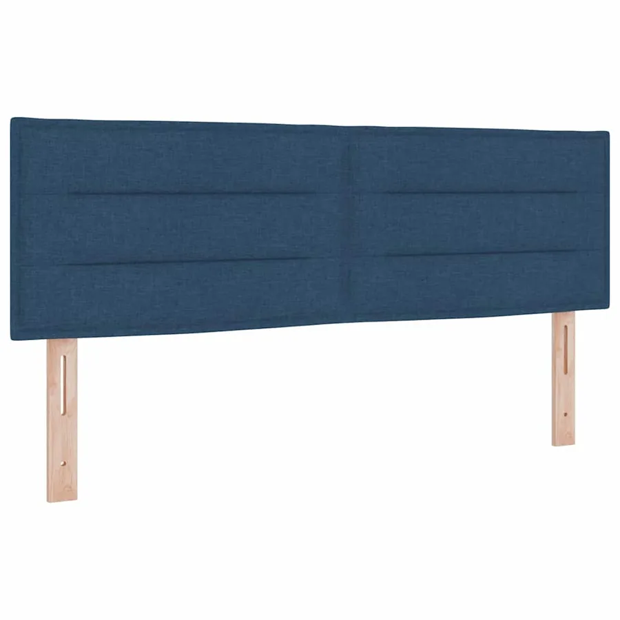 Lit à ressort LED avec coussin Bleu 140 x 200 cm tissu - 7