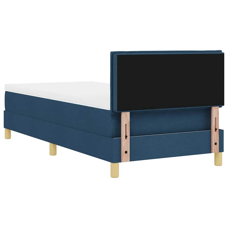 Lit à ressort LED avec bandes LED Bleu 90 x 190 cm tissu - 10