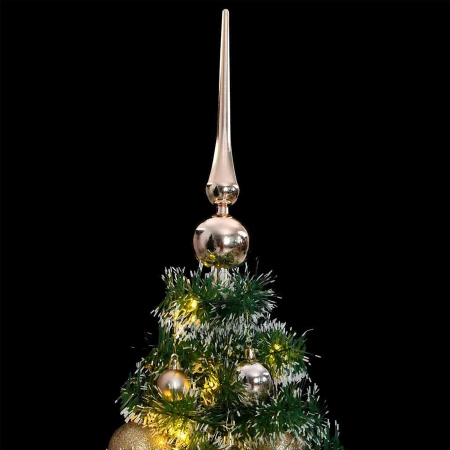 Sapin de Noël artificiel 150 LED&boules&neige floquée 120 cm - 2
