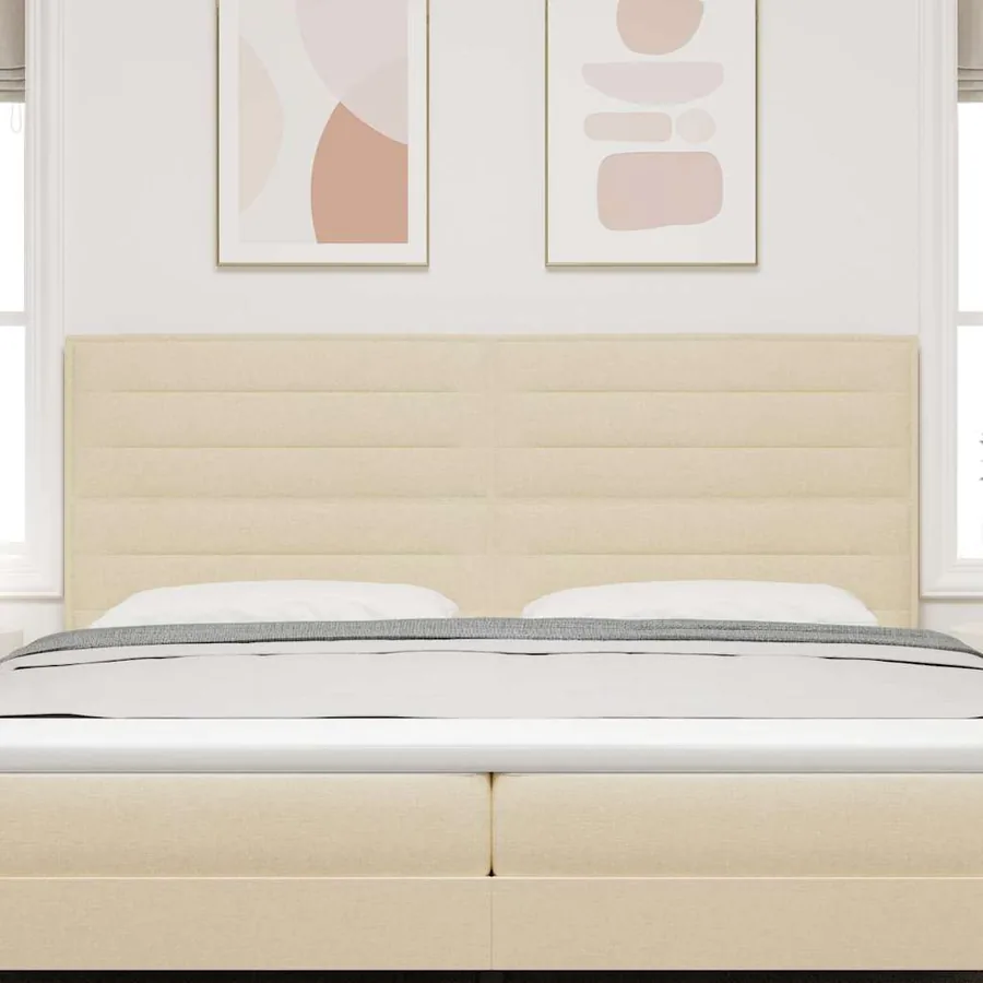 Tête de lit Crème 200 cm tissu - 3