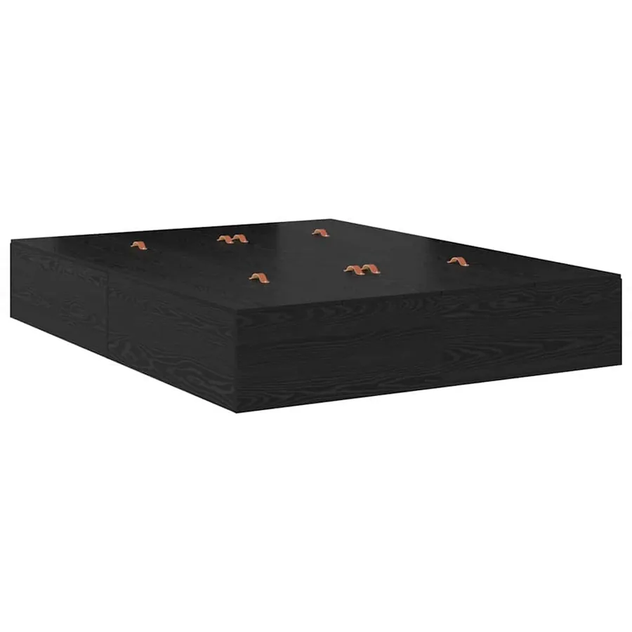 Cadre de lit avec rangement Chêne noir 150 cm Bois d'ingénierie - 6