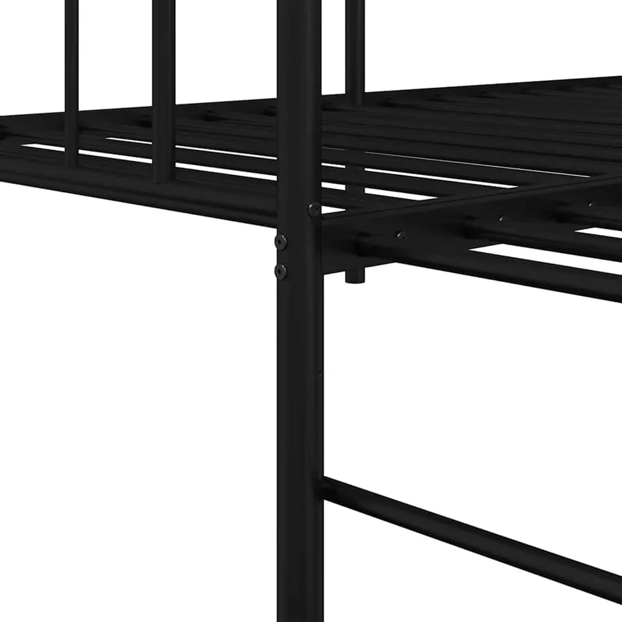 Cadre de lit de jour Noir 107 x 203 cm Acier - 9