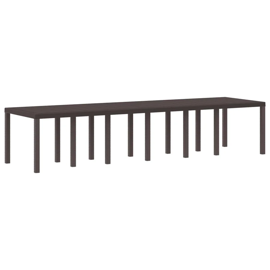 Table de Jardin Marron 350 x 100 x 74 cm polyrotin - 4
