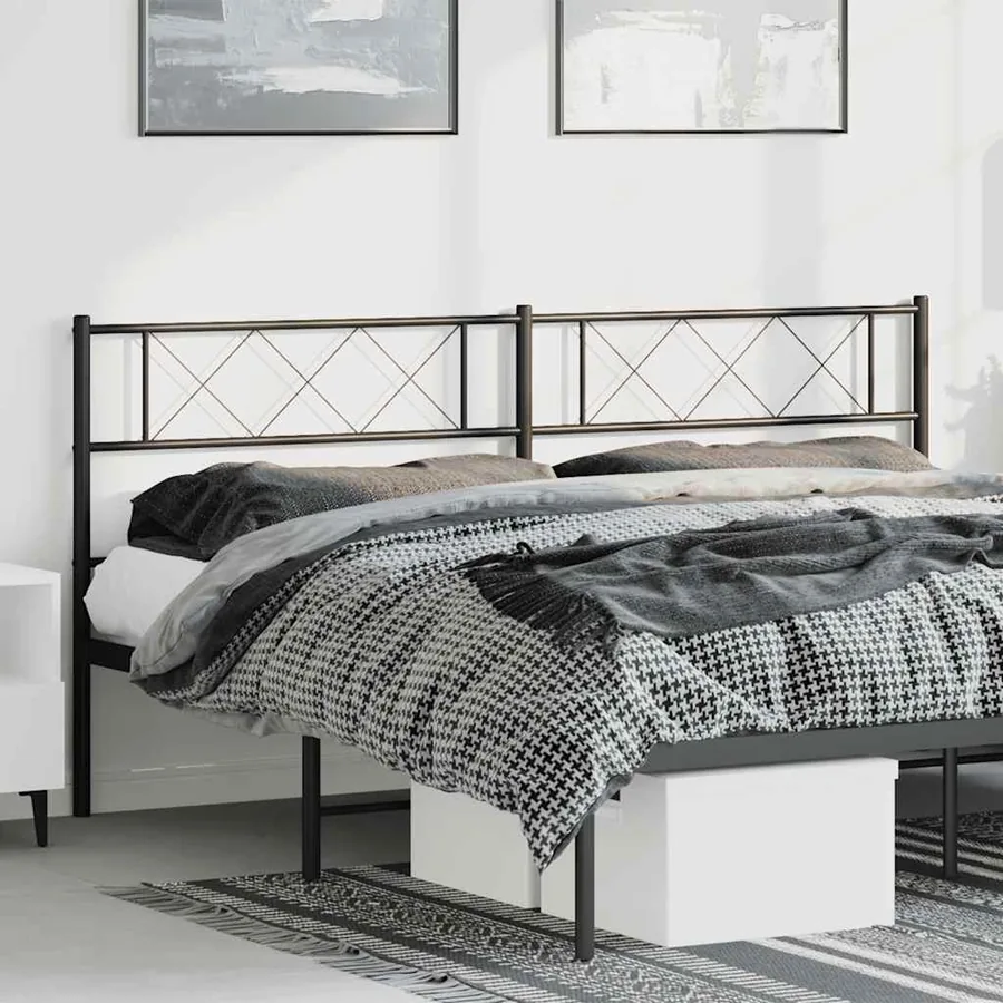 Tête de lit de remplacement métal noir 180 cm