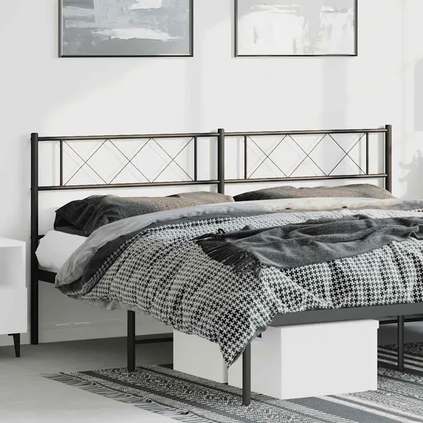 Tête de lit de remplacement métal noir 180 cm