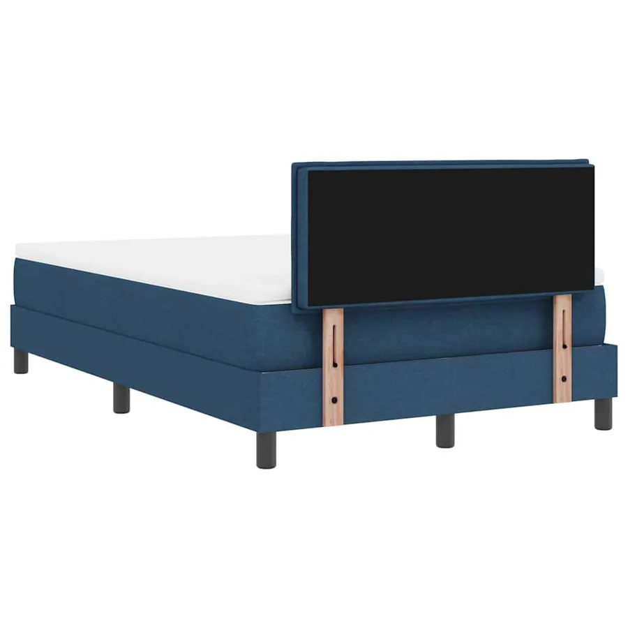 Lit à ressorts avec matelas avec LED Bleu 120 x 200 cm tissu - 8