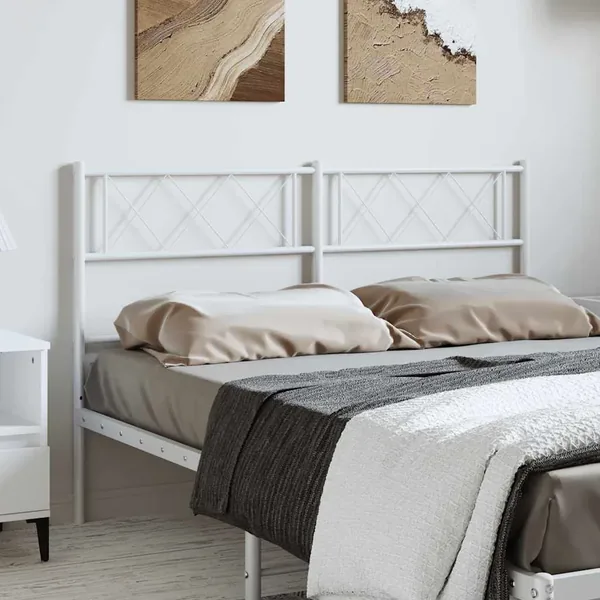 Tête de lit de remplacement métal blanc 135 cm