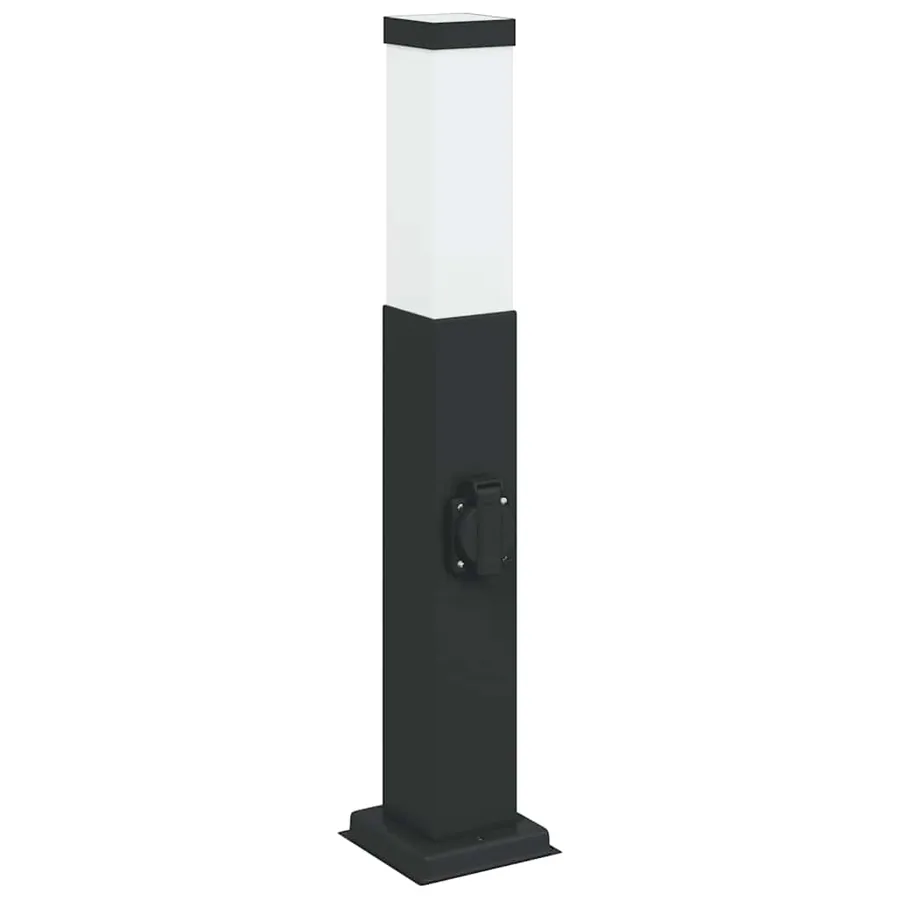 Bornes lumineuses avec sortie lot de 3 50 cm noir IP44 - 4