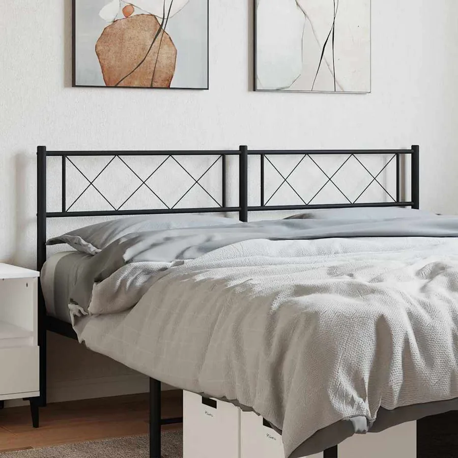 Tête de lit de remplacement métal noir 150 cm