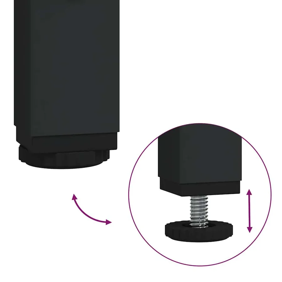 Table console Chêne noir 75 x 34,5 x 75 cm Bois d'ingénierie - 10