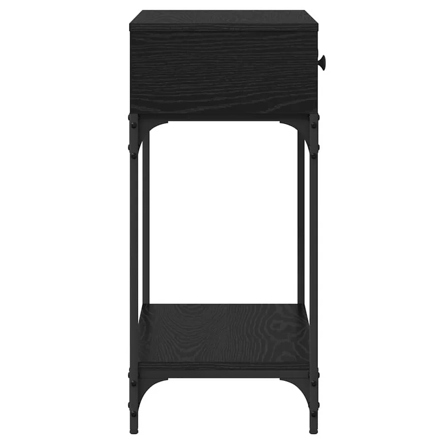 Table console Chêne noir 75 x 34,5 x 75 cm Bois d'ingénierie - 7