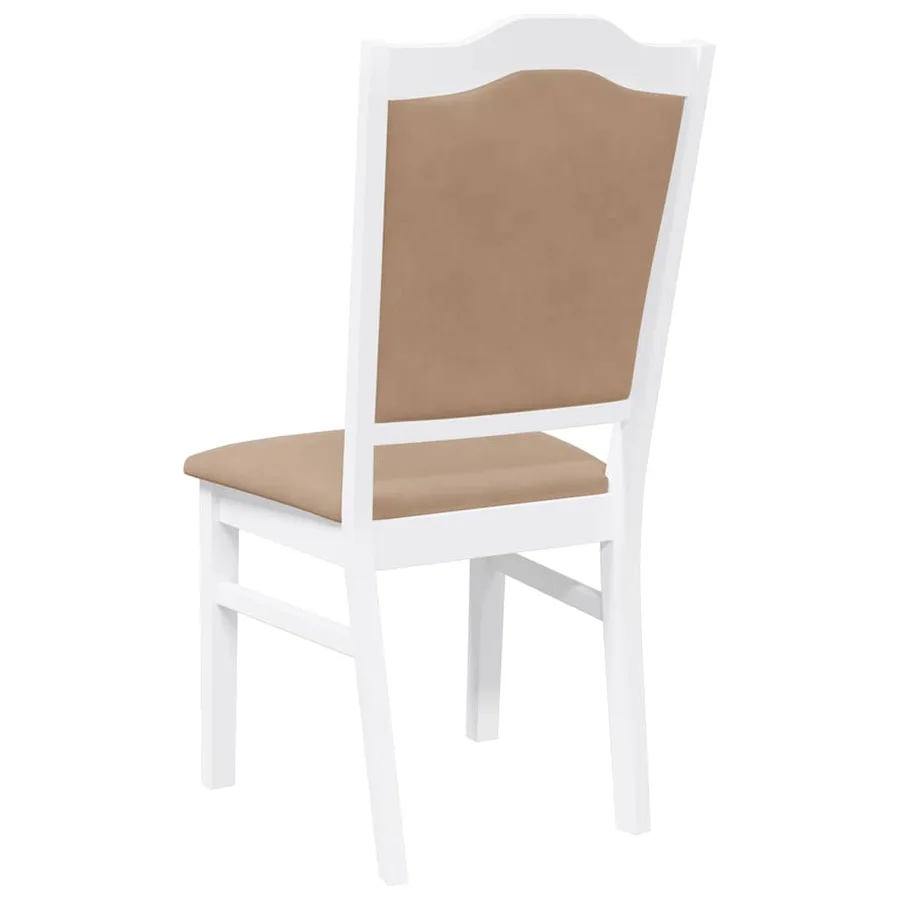 Chaises de salle à manger avec coussins (2 pcs) bois massif blanc caoutchouc - 7