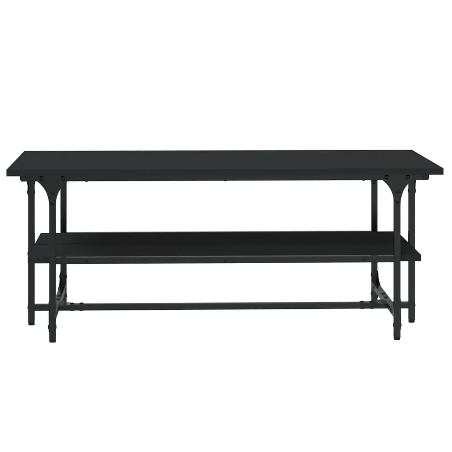 Table basse Noir 100x50x40 cm Bois d'ingénierie - 4