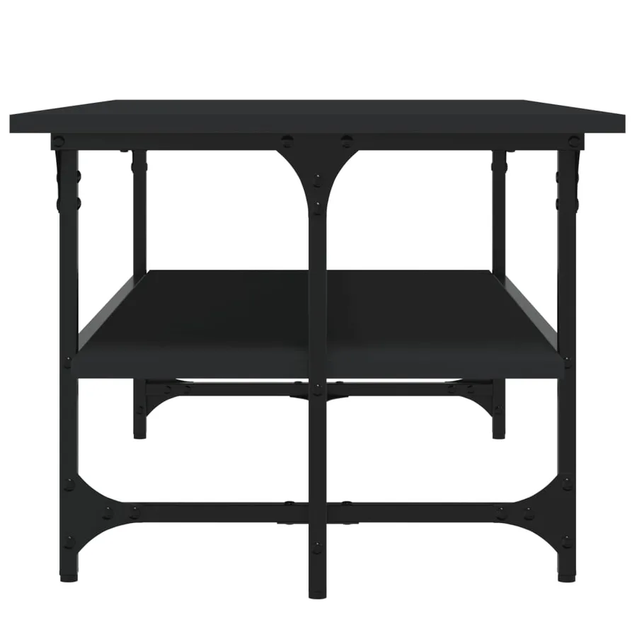 Table basse Noir 100x50x40 cm Bois d'ingénierie - 5