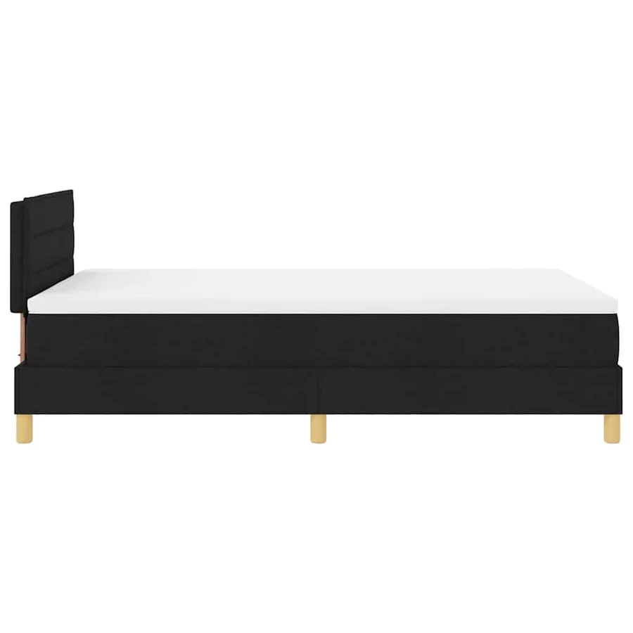 Lit à ressort LED avec bandes LED Noir 120 x 190 cm tissu - 9