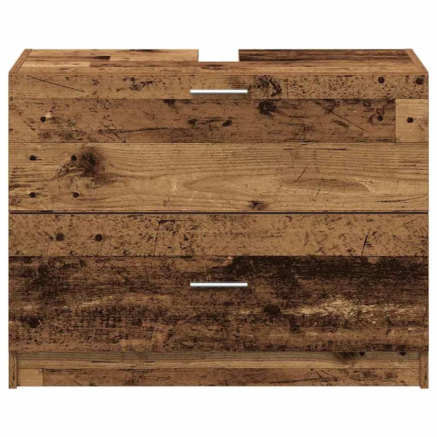 Cabinet de salle de bain avec porte Bois Ancien 78 x 37 x 59 cm - 6