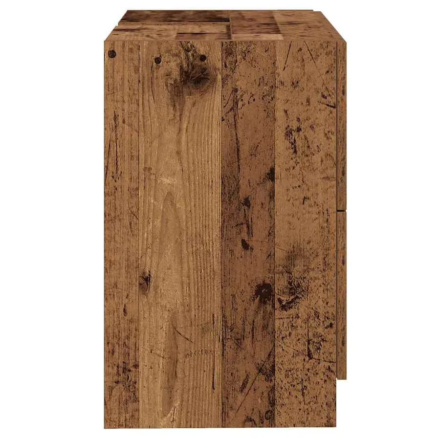 Cabinet de salle de bain avec porte Bois Ancien 78 x 37 x 59 cm - 7