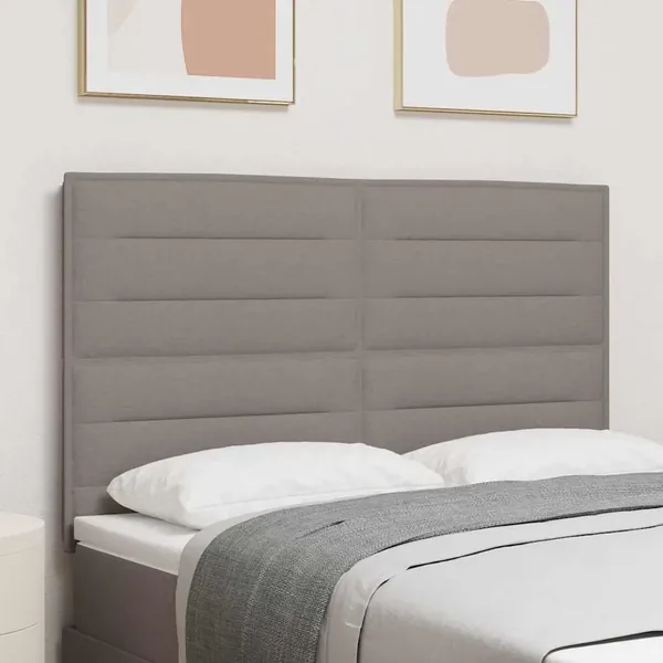 Tête de lit Taupe 144 cm tissu