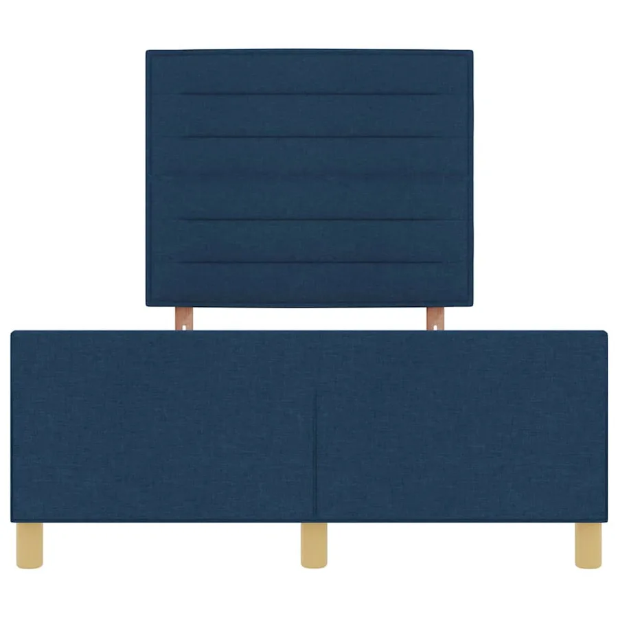 Cadre de lit avec tête de lit Bleu 160 x 200 cm tissu - 7