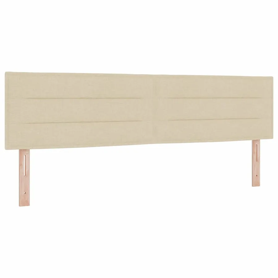 Lit à ressort LED avec bandes LED Crème 180 x 200 cm tissu - 7