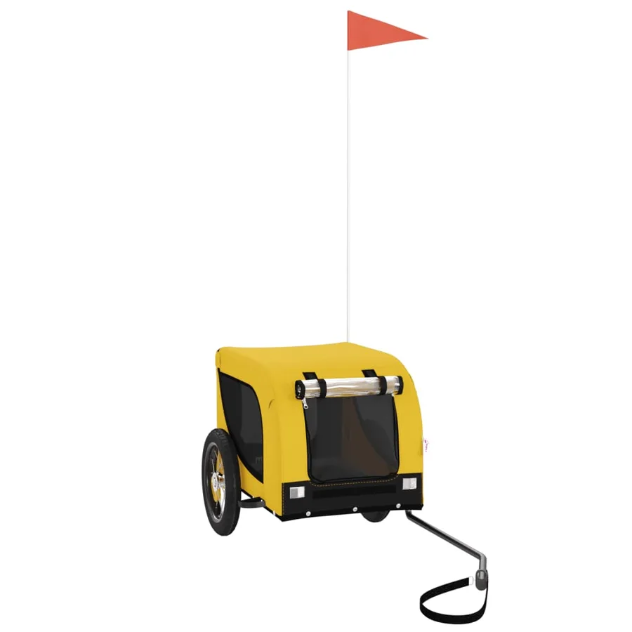 Remorque de vélo pour animaux de compagnie jaune et noir - 2