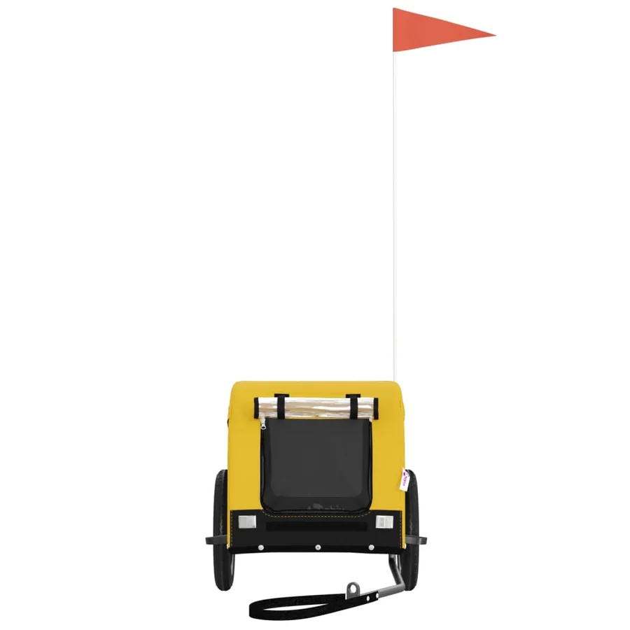 Remorque de vélo pour animaux de compagnie jaune et noir - 3